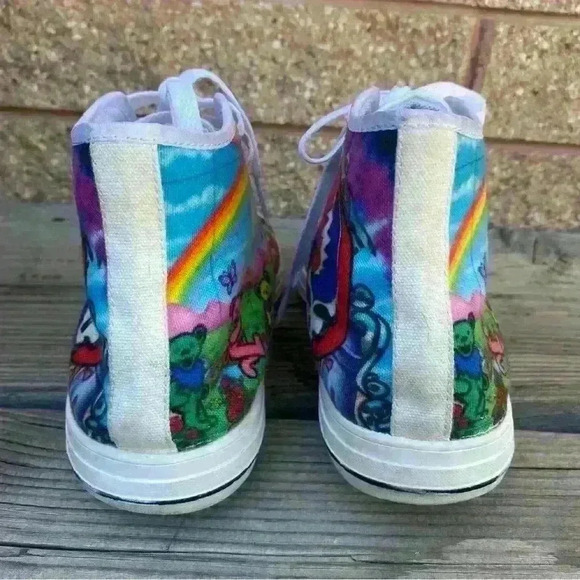 Grateful Dead dancing bear converse  womens size 11 - Picture 4 of 7